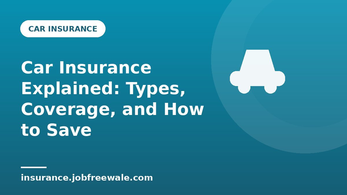 Car Insurance Explained: Types, Coverage, and How to Save